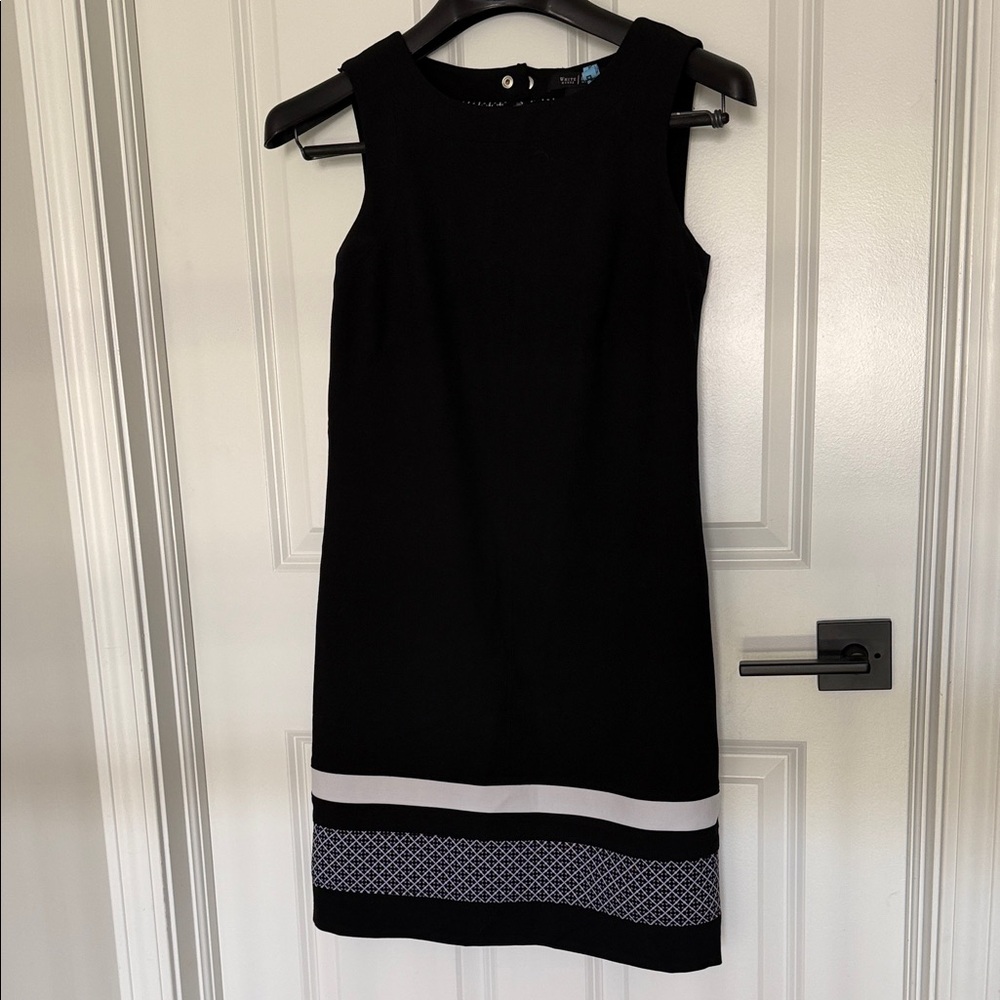 White House Black Market Black and White Mini Dress